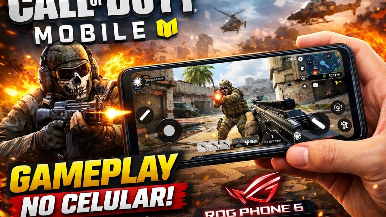 Gameplay CALL of DUTY Mobile no celular Rog Phone 6 