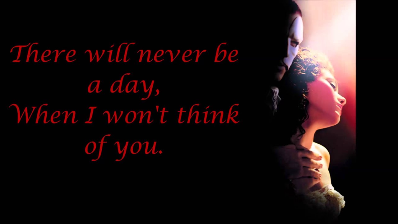 Think of me Phantom of the Opera Lyrics