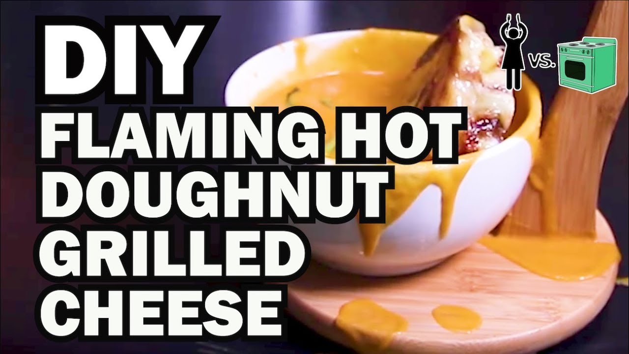 DIY Flamin' Hot Doughnut Grilled Cheese, Corinne VS Cooking #20