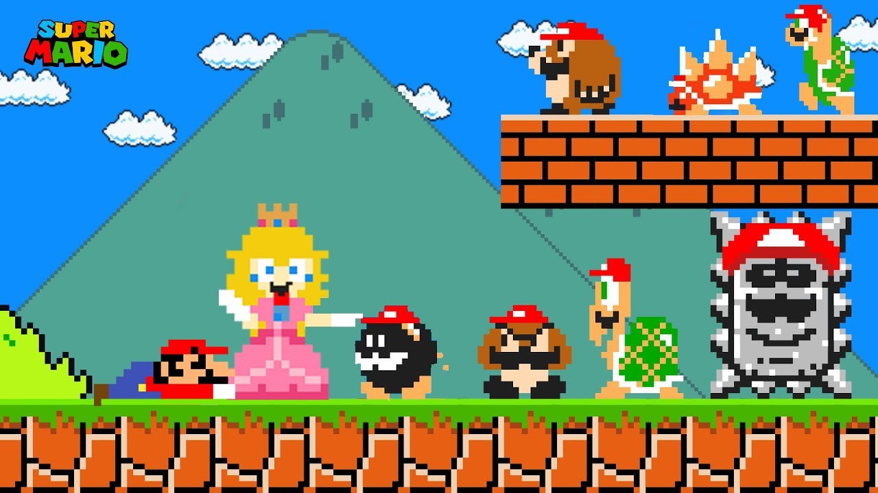 Super Mario Bros. but there are MORE Custom Pipes ALL POKEMON | Game Animation