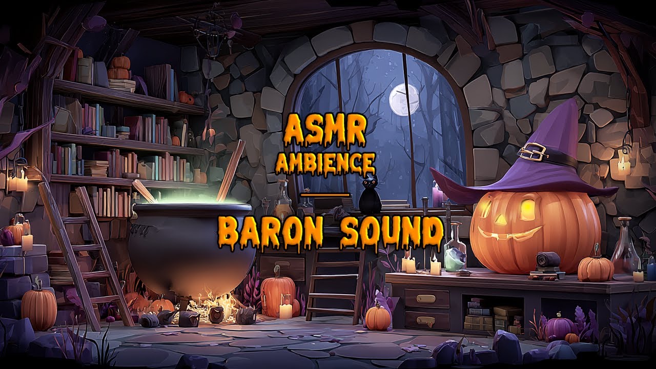 할로윈 마녀의 집 ASMR 🎃 보글보글 물소리, 주방 소리, 까마귀, 고양이 울음, 모닥불 소리ㅣHalloween ambience