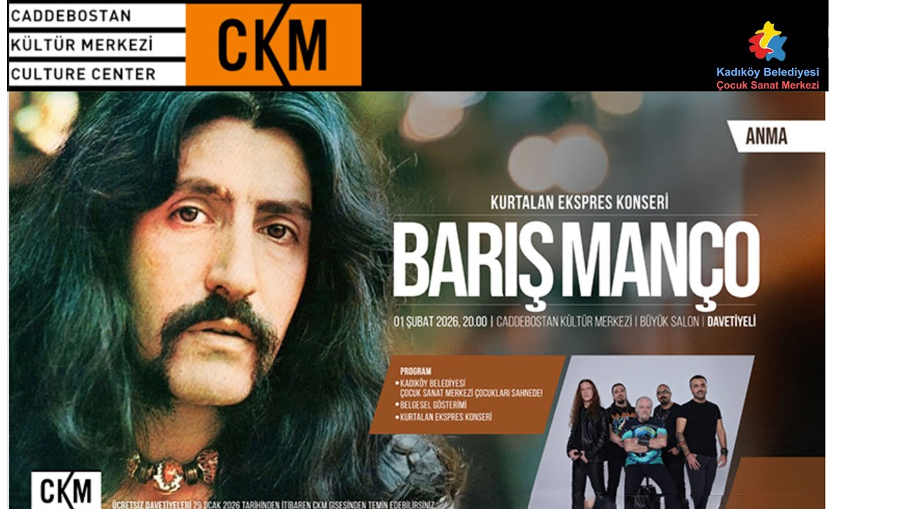 Barış Manço Anma Gecesi 2026 CKM / Kadıköy Çocuk Sanat Merkezi Çocuk Korosu / Kurtalan Ekspres