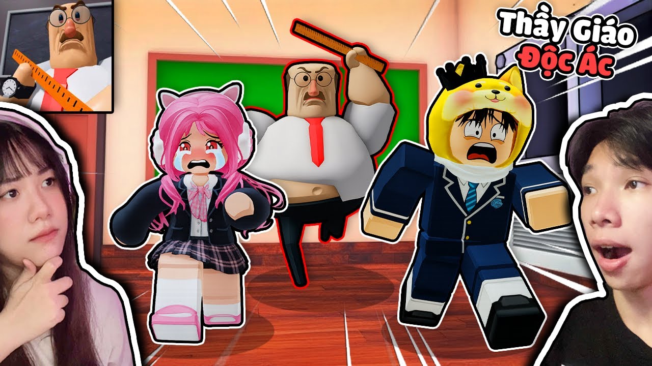 Cùng Người Yêu Trốn Khỏi Lớp Học Của Thầy Giáo Độc Ác 😡 Ngáo Và Kemy Great School Breakout Roblox 😨