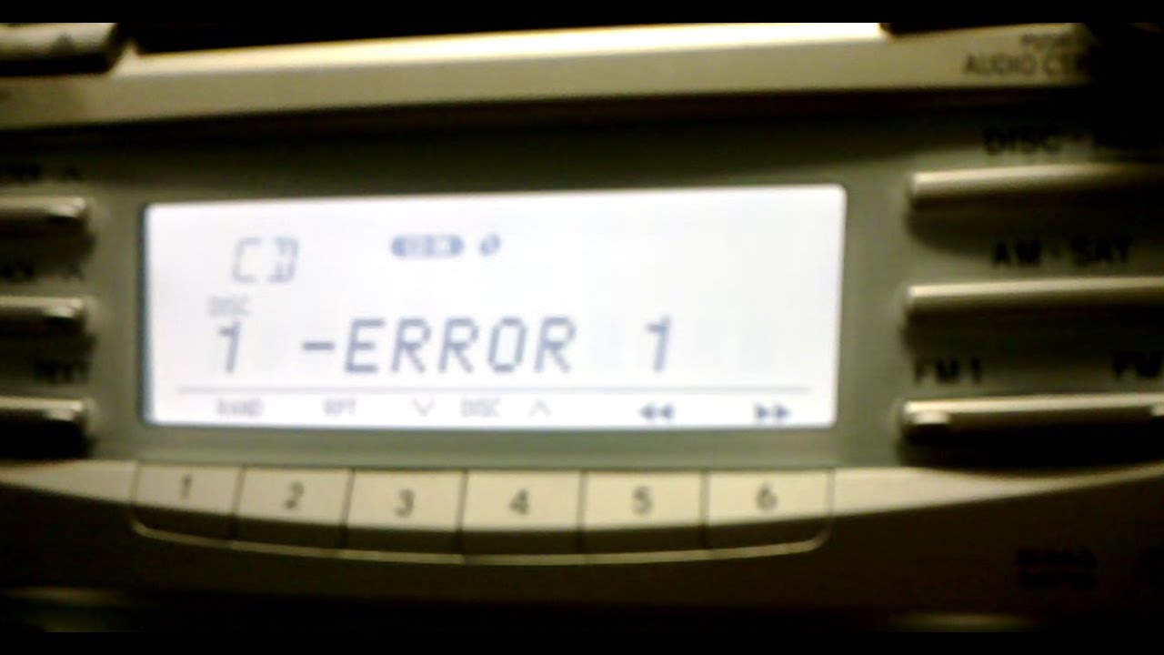 JBL 6-Disc CD changer (ERROR 1 / ERROR 3) issues | 2008 Toyota Camry XLE V6