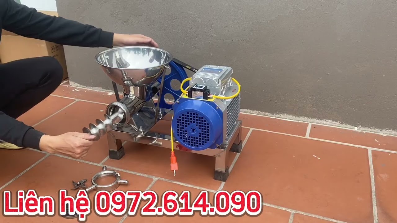 Máy xay thịt, máy xay cá, máy xay xương, máy xay cua, máy siết mỡ, siết gân, máy xay chả cá cả con