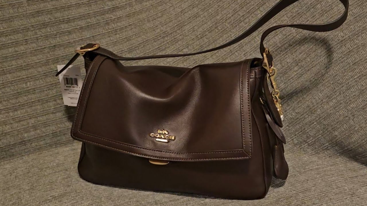 WIMB featuring my beautiful Coach Etta Flap bag in espresso #coachshoulderbag #coachoutlet 