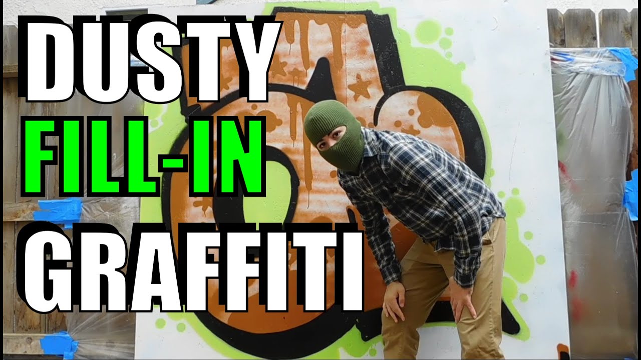 Adding Detail To Graffiti With Just One Color! (dusty fill in technique)