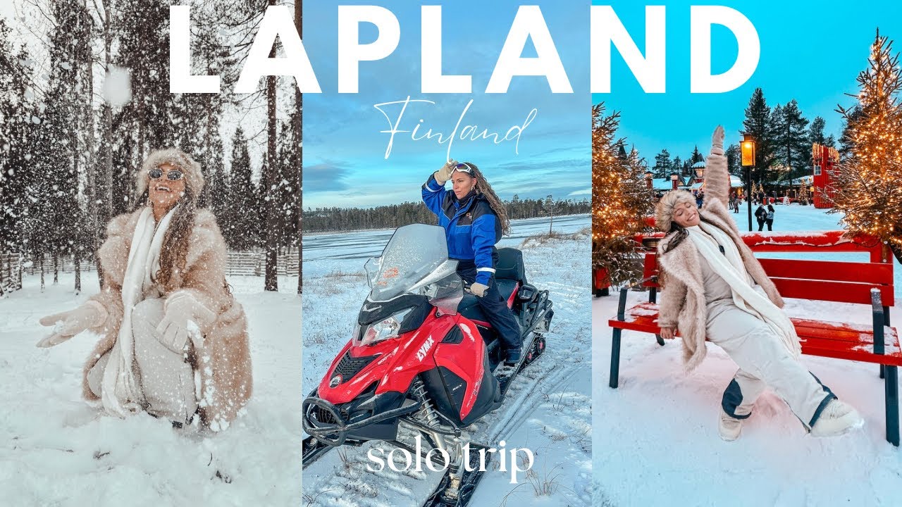 SOLO TRAVEL | LAPLAND, FINLAND - rovaniemi + santa claus village + northern lights + more vlog