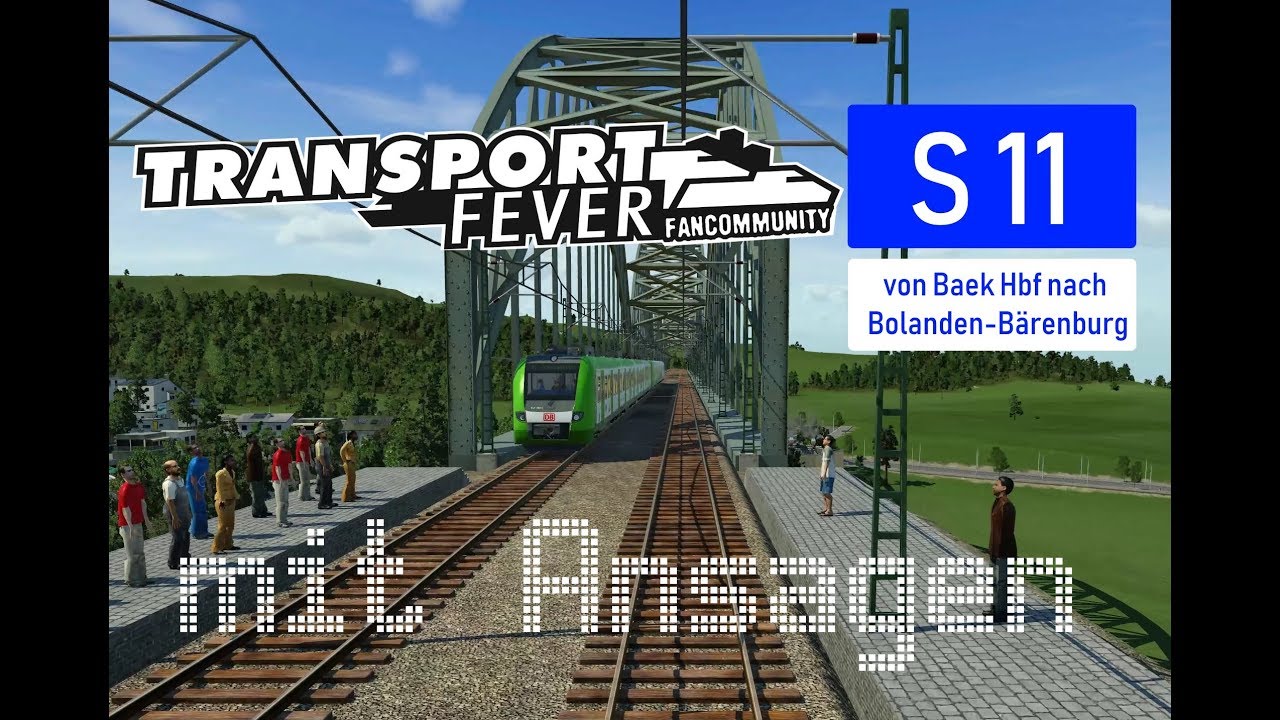 Transport Fever World - S-Bahnlinie 11 Mitfahrt ( + Ansagen) der S-Bahn Neuwerben