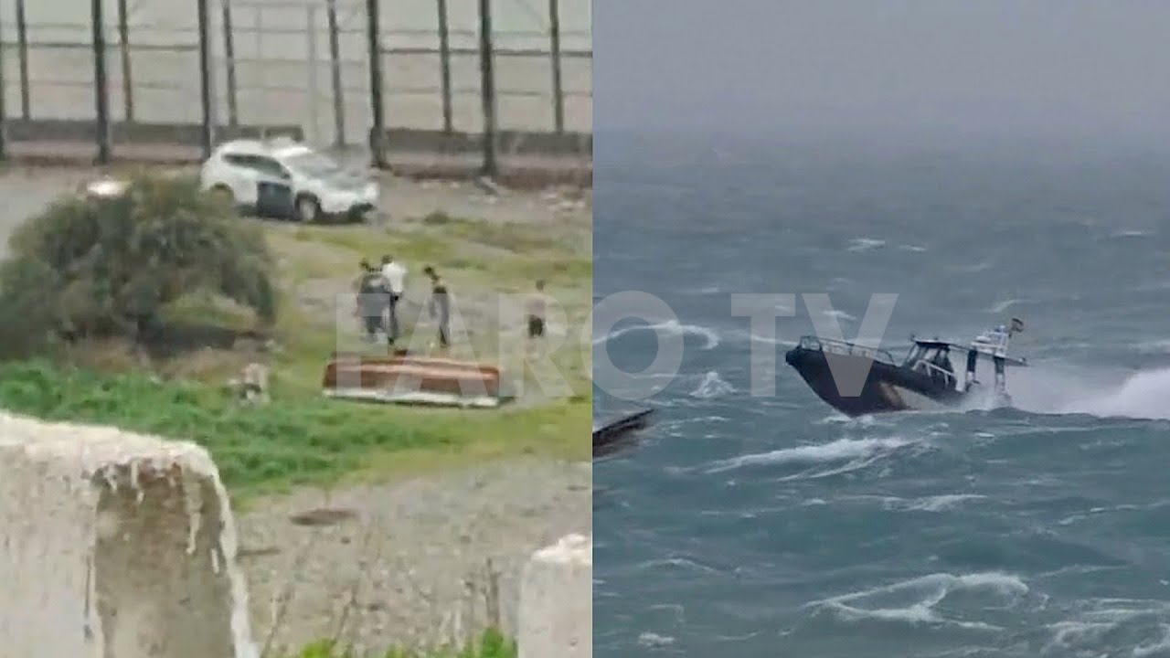 La Guardia Civil lucha contra la borrasca Joseph para salvar inmigrantes