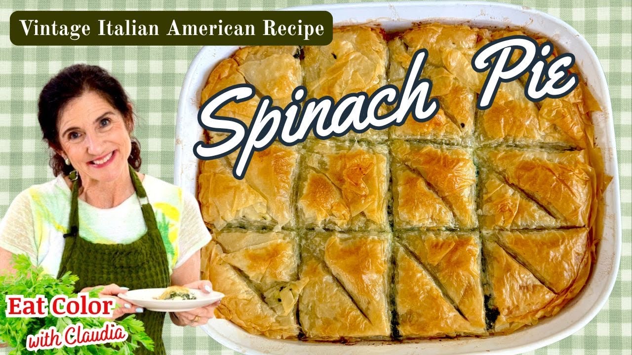 Spinach Pie (Italian-American Style) | A Cheesy Twist on Spanakopita! @Eat Color with Claudia
