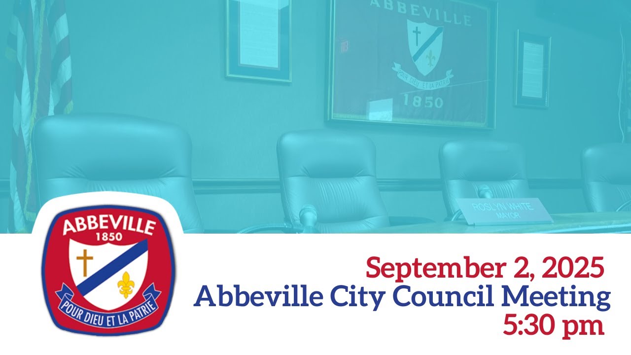 September 2,  2025 Abbevile Regular City Council Meeting