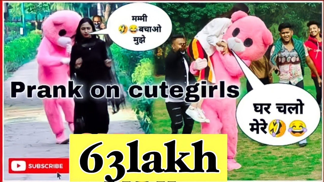 Teddy Bear Prank on Cute Girl’s and Irritating| Pink Teddy| |Mr Comedy Racer|Funny video| Comedy|fun