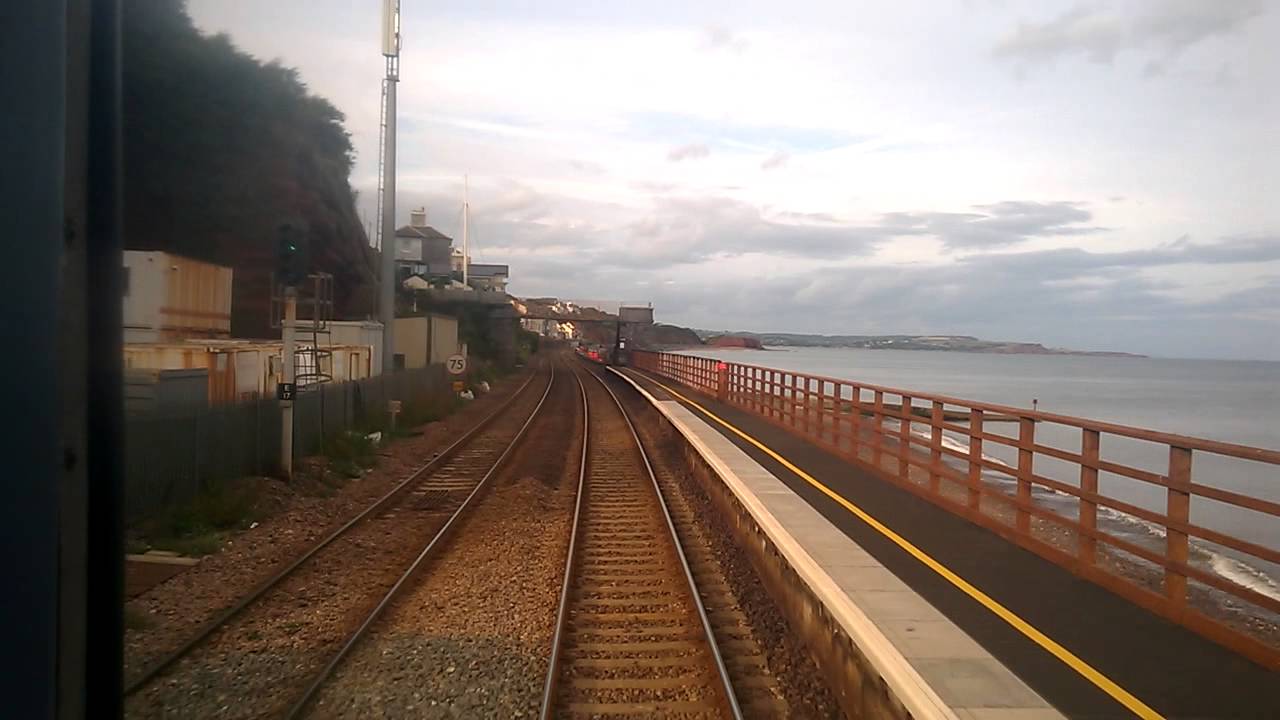 Dawlish Warren to Teignmouth Unique View from Rear of Train