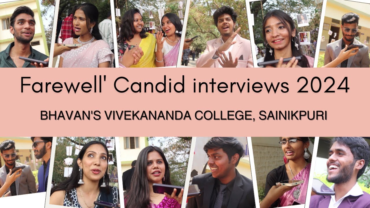 Farewell questions - 2024 - Bhavans Vivekananda college - Farewell questions #collegediaries