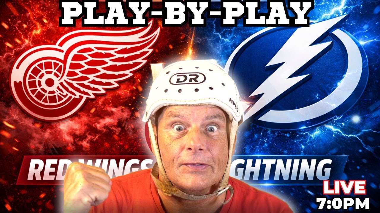 🔴 LIVE 🏒 RED WINGS vs LIGHTNING | Stanley Cup Playoff Race HEATS UP