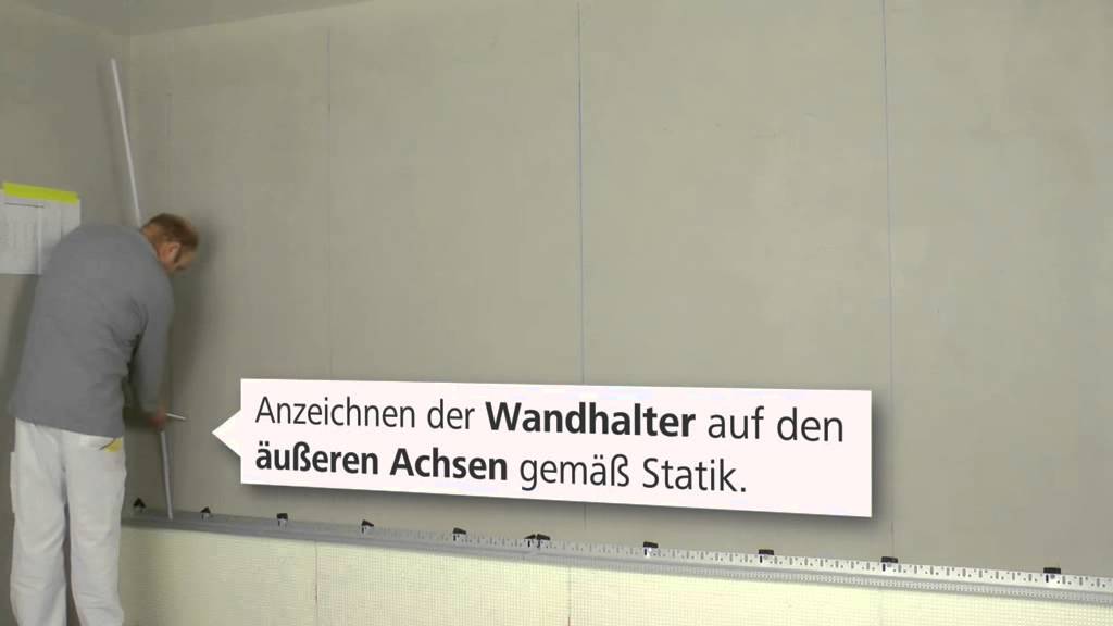 StoVentec Vorhangfassaden z. B. Glasfassaden: Einmessen der Unterkonstruktion an der Fassade
