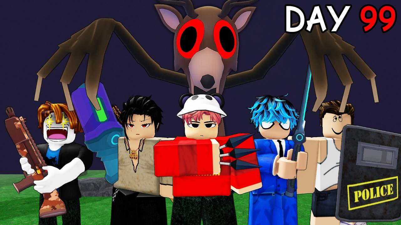 Can 5 YouTubers Survive 99 Nights in the Forest?