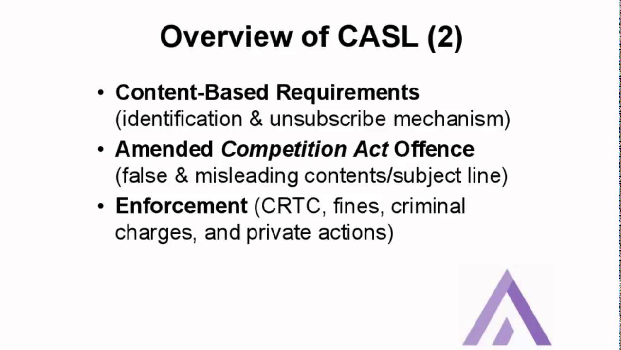 Understanding CASL: The New Anti Spam Law