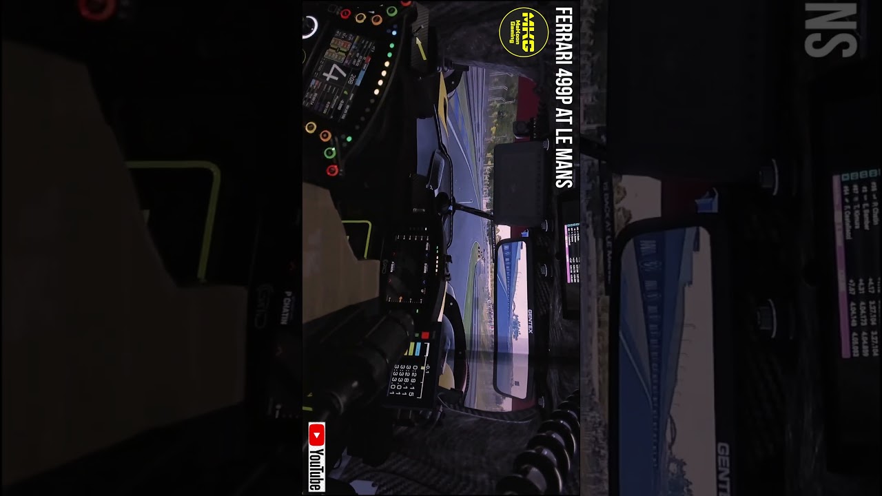 Ferrari 499P at Le Mans in my Simracing Cockpit  #simracing #simracinghardware #makoongaming