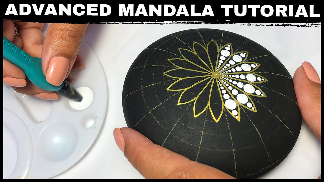 How to Mandala Stones Dot Art | Mandala for Beginners | Tutorial Rocks Painting #Mandala #dotart