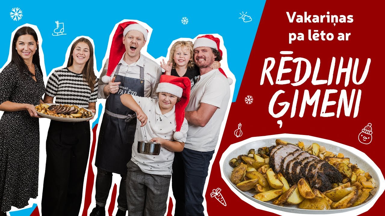 Vakariņas PA LĒTO | Jēkabs Rēdlihs ar ģimeni gatavo Ziemassvētku cepeti Rimi virtuvē 🎄 #recepte