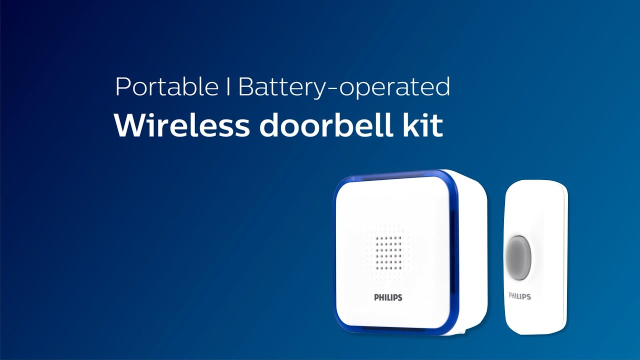 DES3140W/27: Philips Battery-Operated Wireless Door Chime - 32 Melody