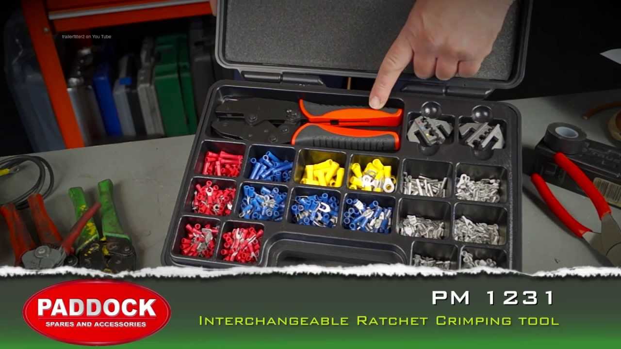 PM 1231 Auto - electrical interchangeable crimping tool and terminal connectors kit