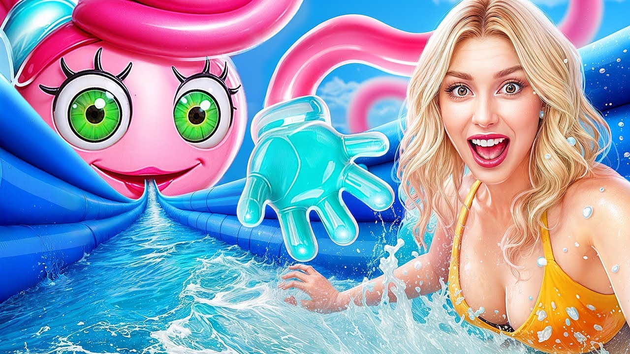 Laten We Een Waterpark Bouwen Met Mommy En Daddy Long Legs!