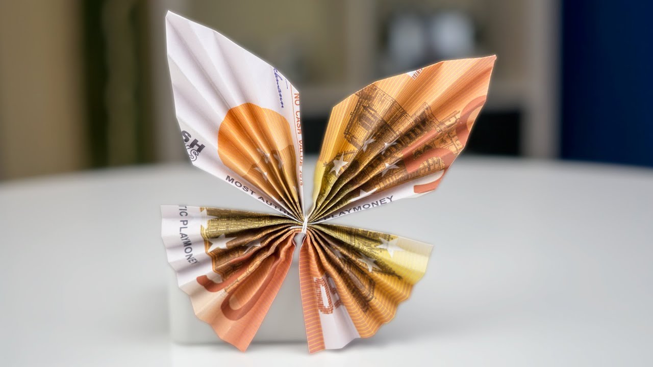 Geldschein falten SCHMETTERLING – eine Geldgeschenk Idee zur Hochzeit