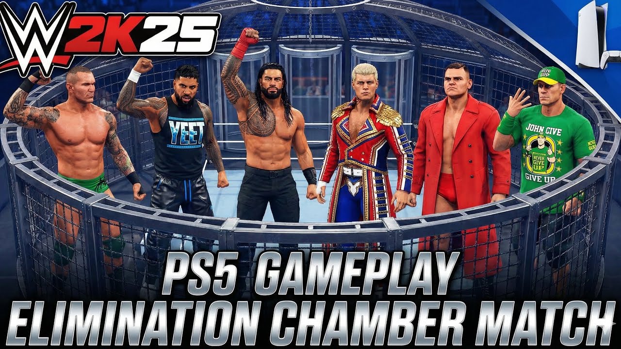 WWE 2k25 PS5 Gameplay | Elimination chamber