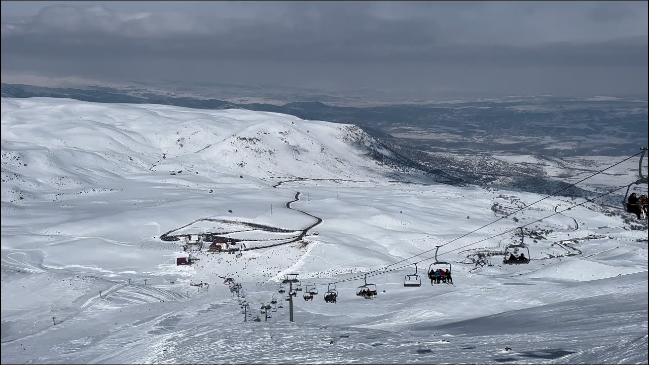 BİNGÖL HESAREK KAYAK TESİSLERİNDE CİĞER IZGARA KEYFİ. DAĞ MANZARASI