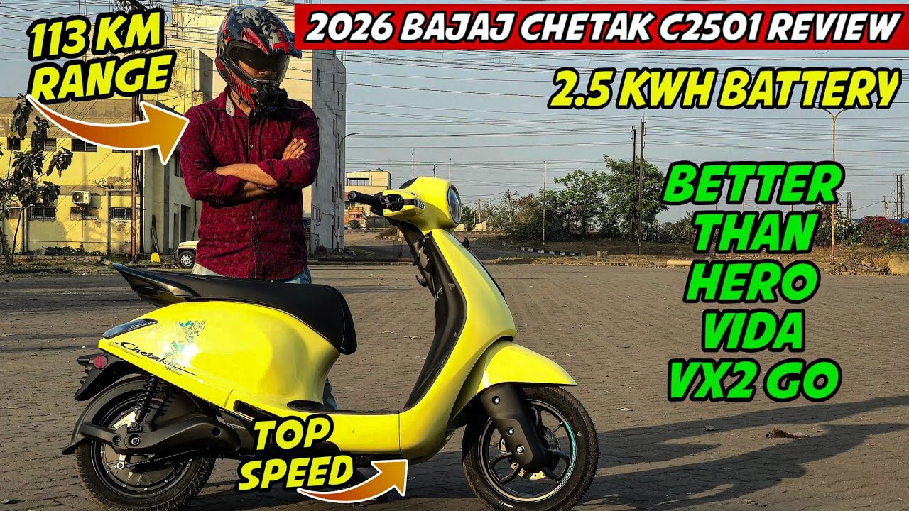 2026 New Bajaj Chetak C2501 Review || 113Km Range Test & 2.5kwh Battery - Vida Vx2 Go Killer .🔥