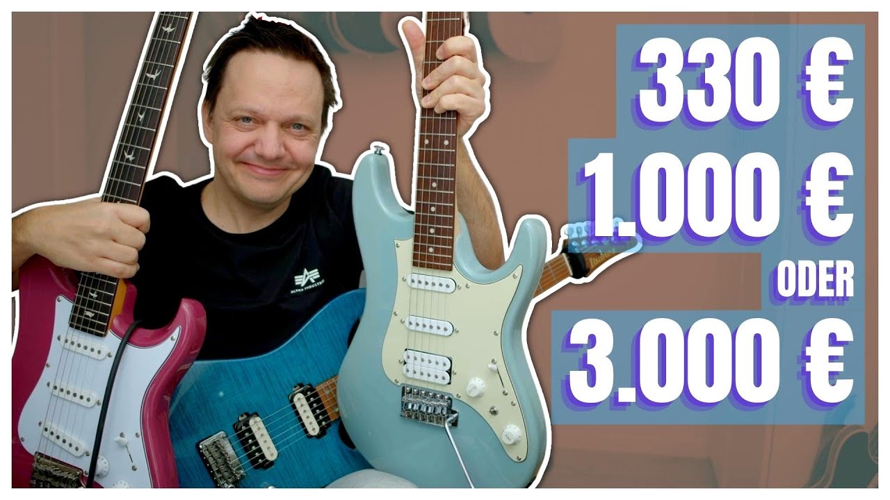 330, 1000 oder 3000 Euro für eine E-Gitarre? Ibanez AZES, MM1 und PRS Silver Sky SE als Beispiel