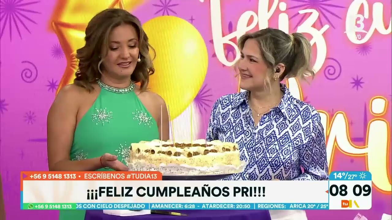 Priscilla Vargas celebra su cumpleaños en Tu Día | Tu Día | Canal 13