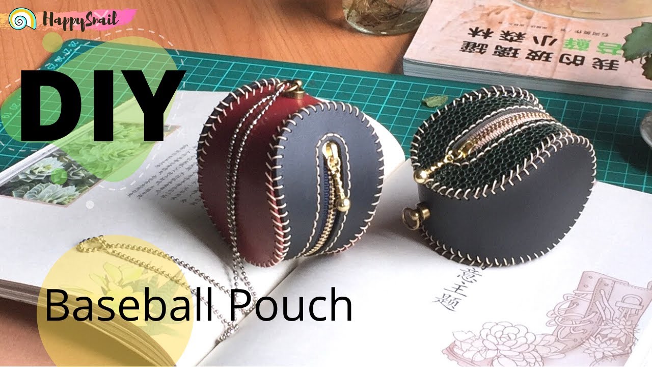✅ Watch How I make a Leather Baseball Leather Coin Purse, handsew coin purse 