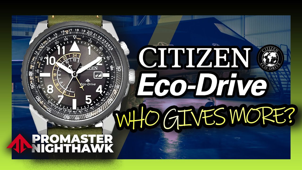 ⌚ ¿WHO GIVES MORE? 🛩 Citizen Eco Drive Promaster Nighthawk GMT - BJ7138-04E