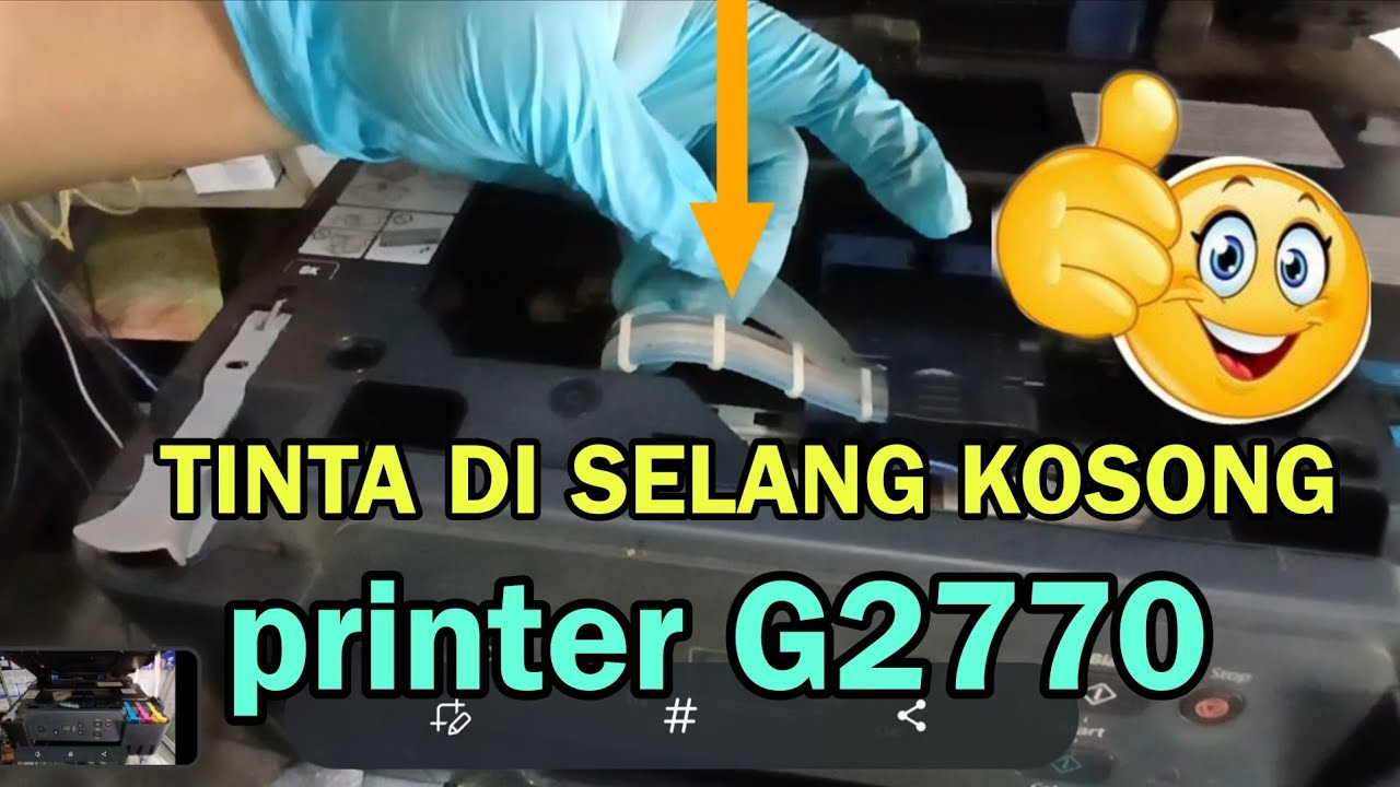 CARA MENGATASI TINTA SELANG KOSONG PRINTER CANON G2770#shopping #printer