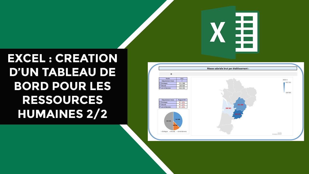 Excel : Création d'un tableau de bord rh avec barre de défilement 2/2