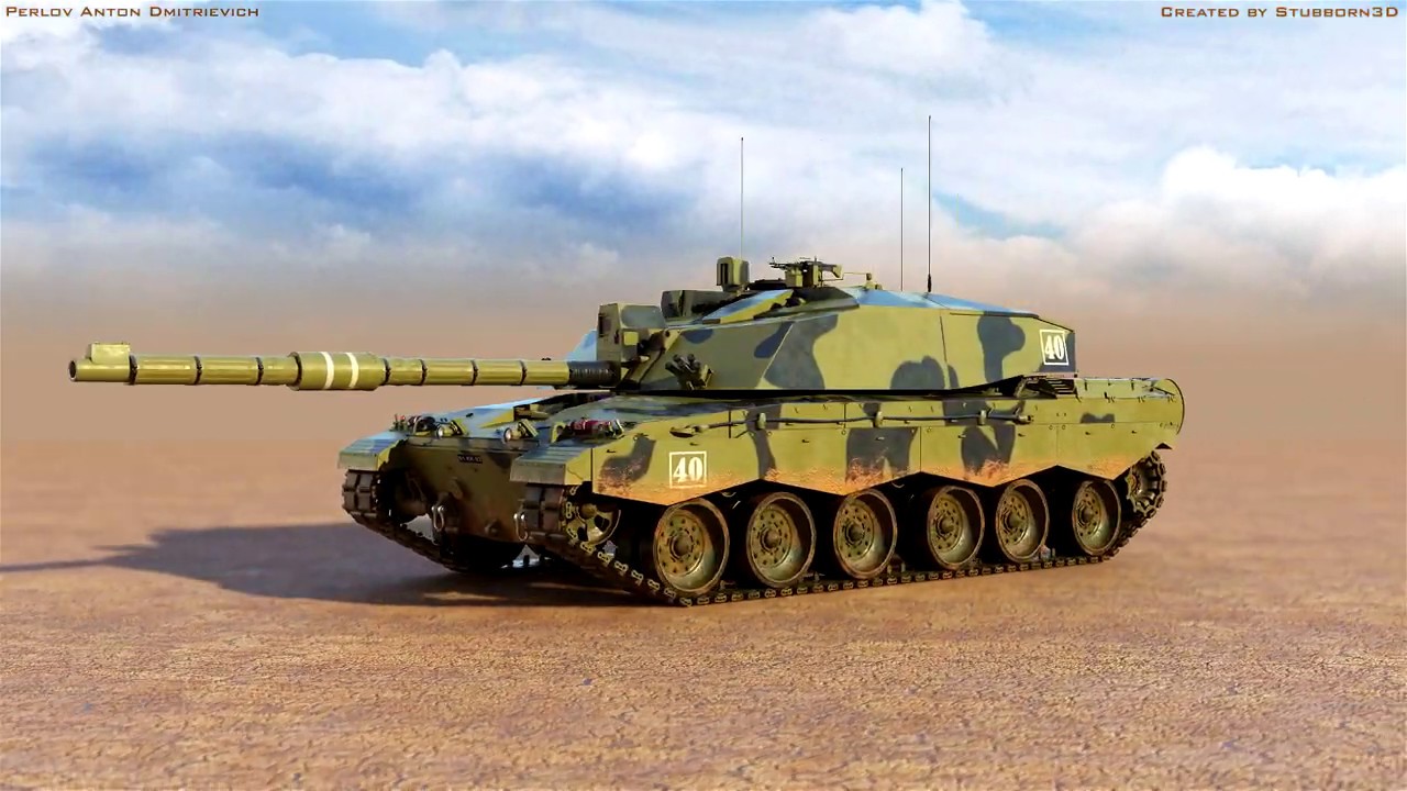 3D model Challenger 2 United Kingdom MBT