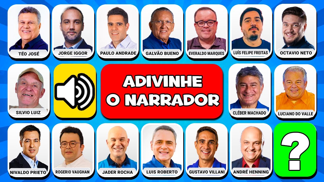ADIVINHE O NARRADOR DE FUTEBOL PELA VOZ | QUIZ DE FUTEBOL