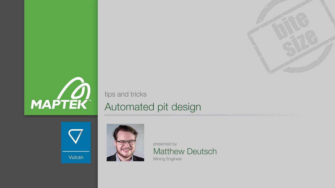 Vulcan Bite Size - Tips and Tricks: Automated pit design