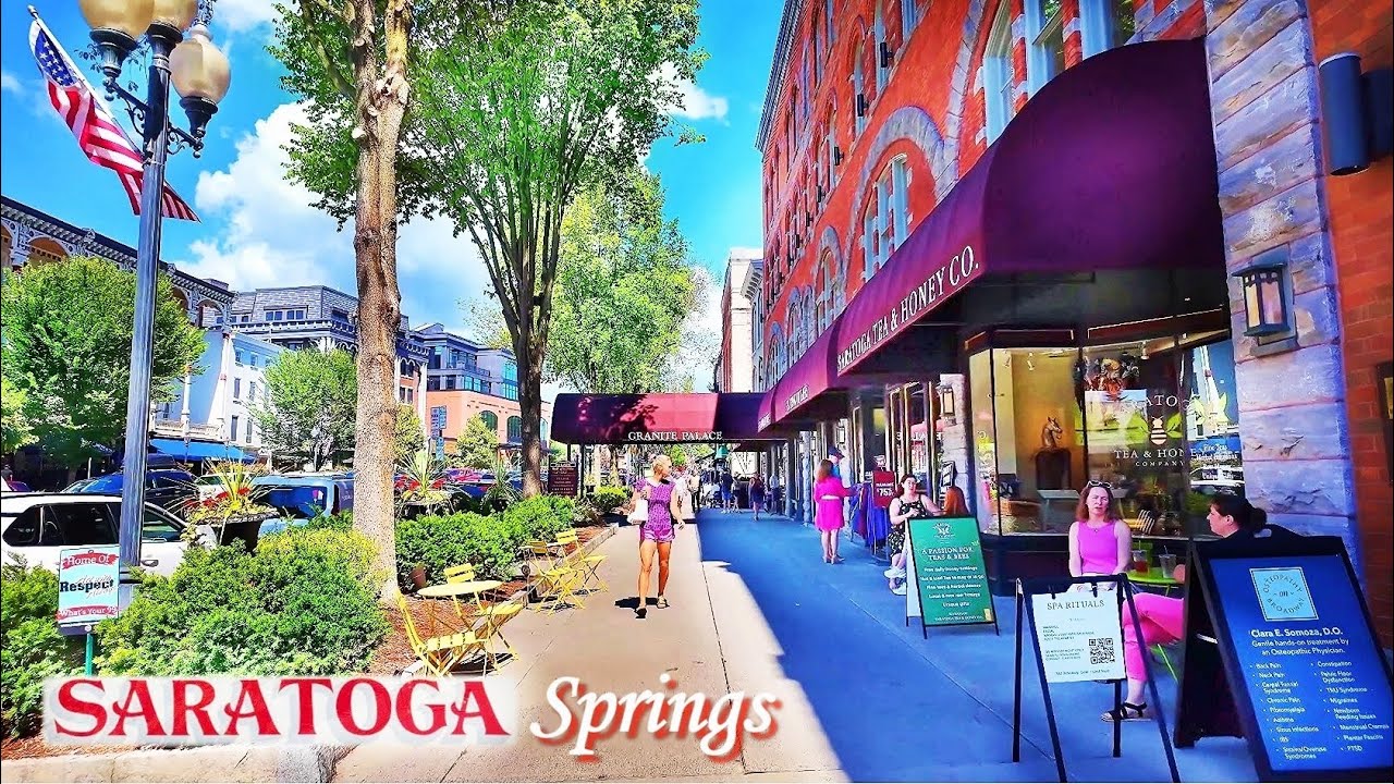 Saratoga Springs Walking Tour 4K | US Travel Vlog