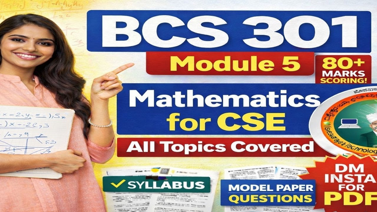 📘 BCS301 | Module 5 | Mathematics for CSE | 80+ Marks Scoring 🚀 | VTU | 📚 #sporifiilearn