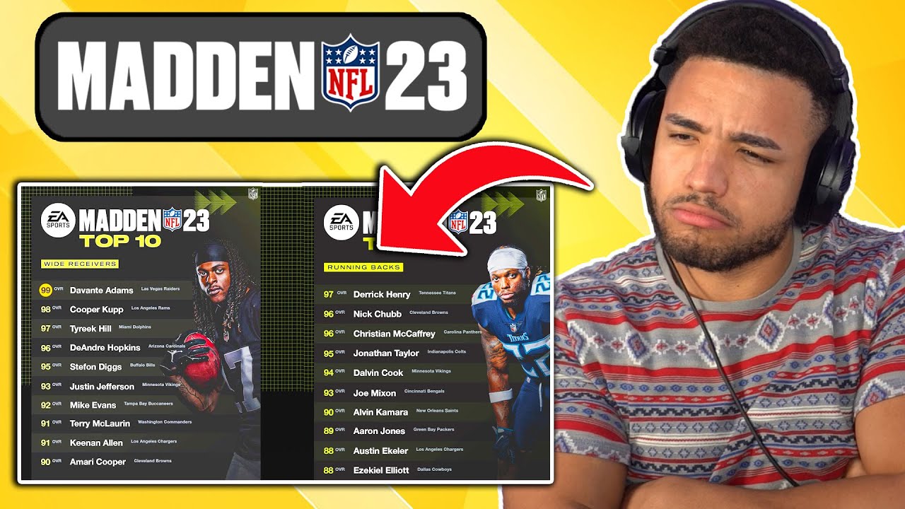 FORMER RB REACTING TO MADDEN 23 RATINGS! 99 OVERALL CLUB
