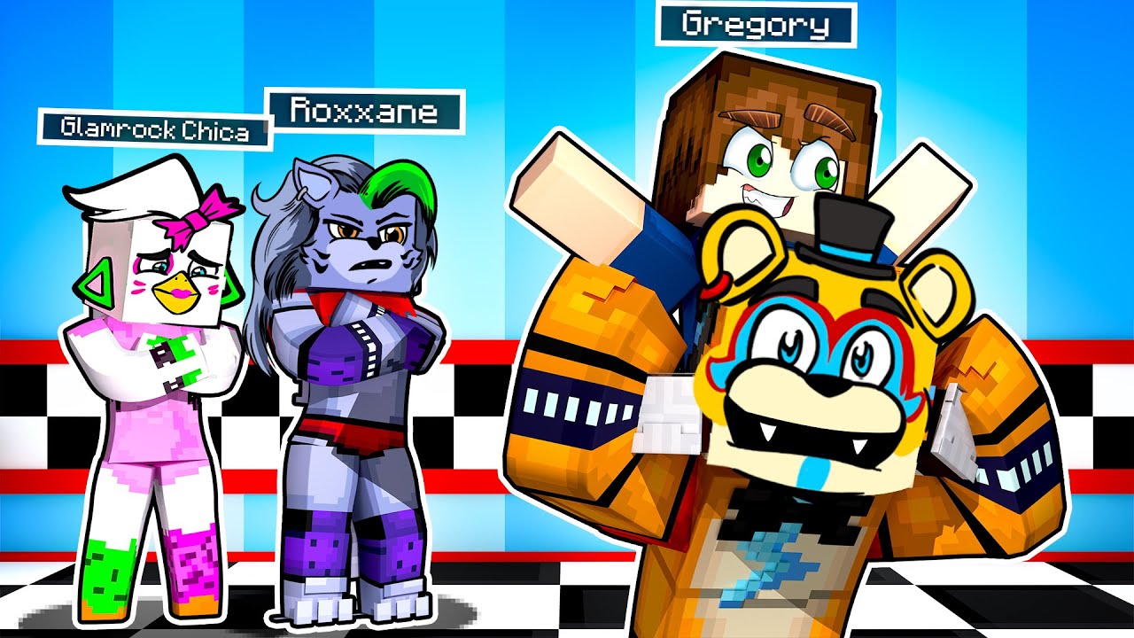 Glamrock Freddy's Best Friend is GREGORY in Minecraft Security Breach Five Nights at Freddy’s FNAF