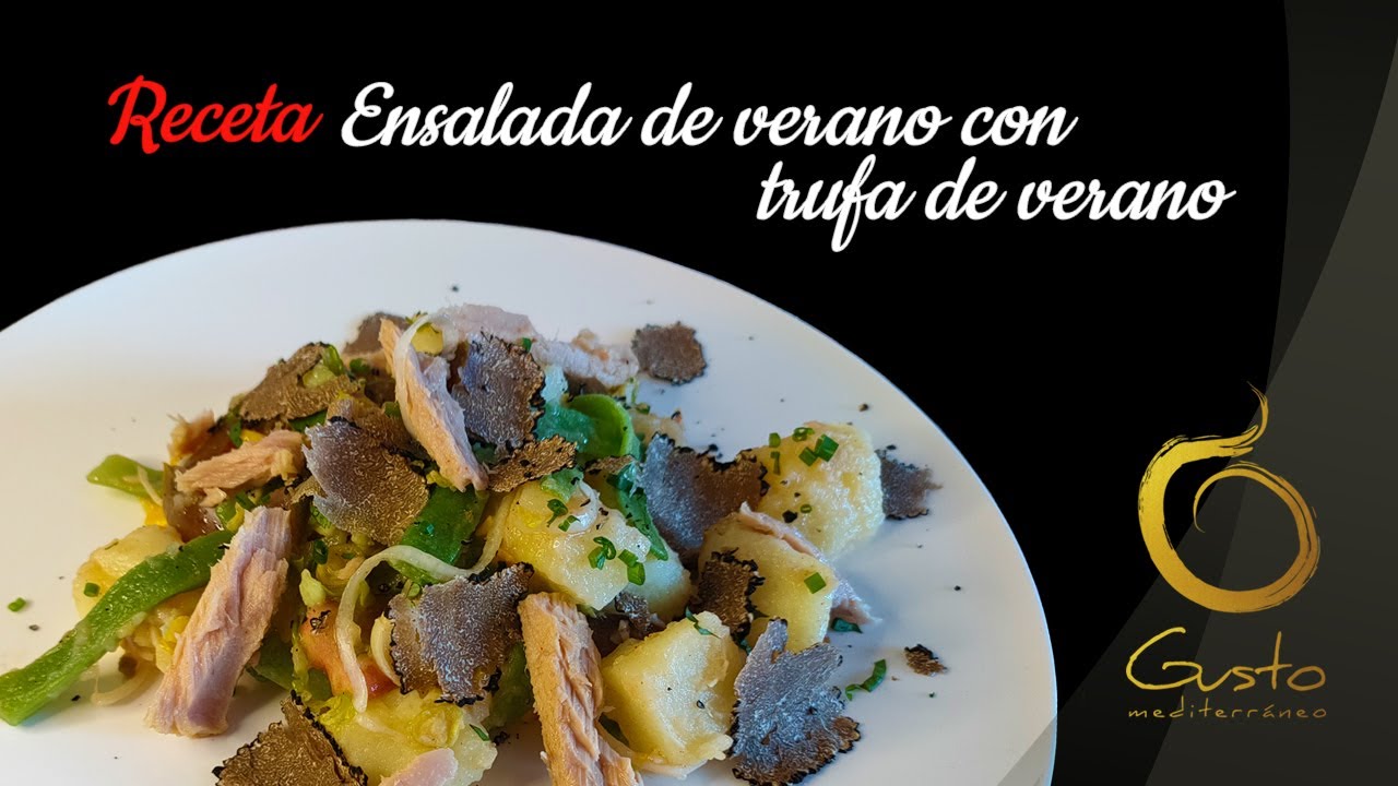 Ensalada de verano con trufa de verano