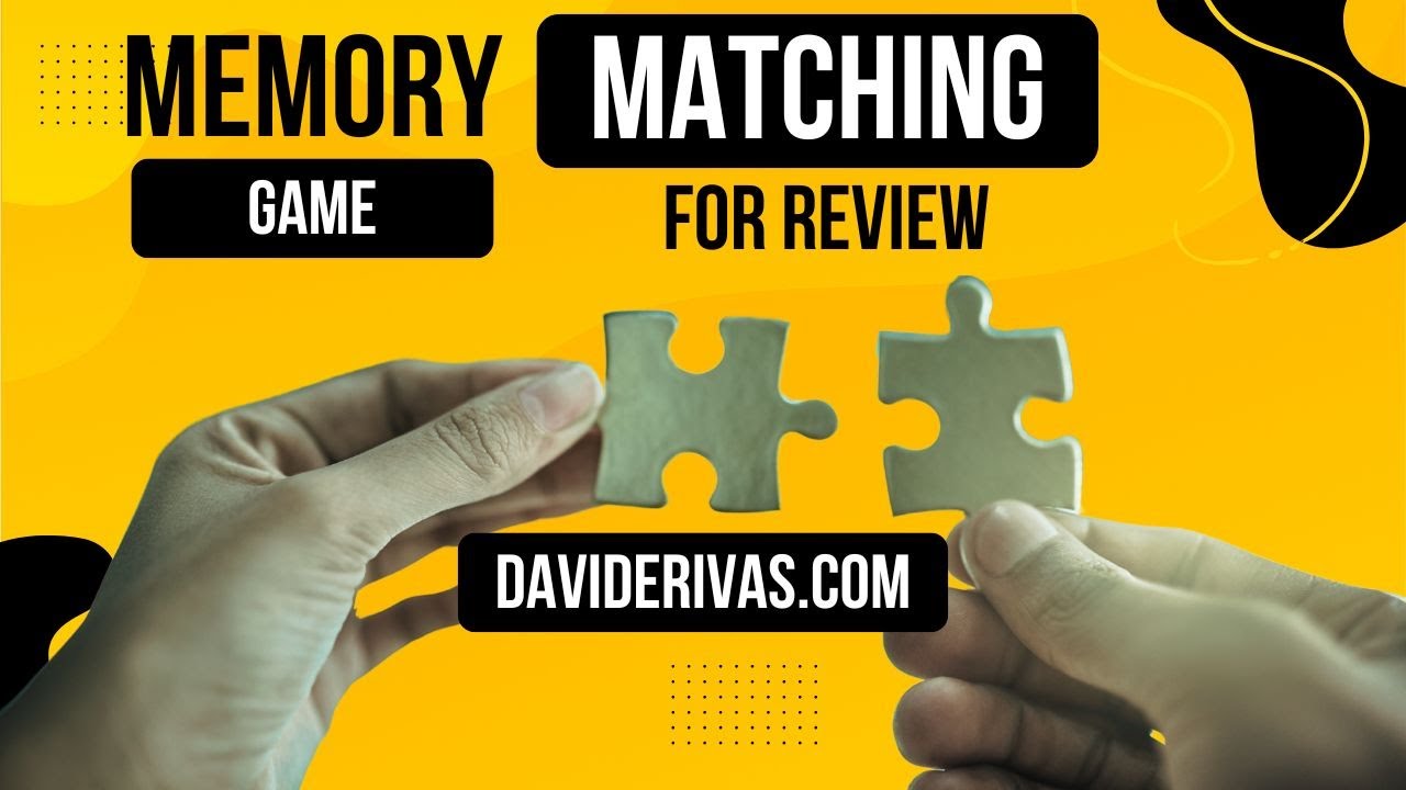 Memory Matching Game Using Google Slides