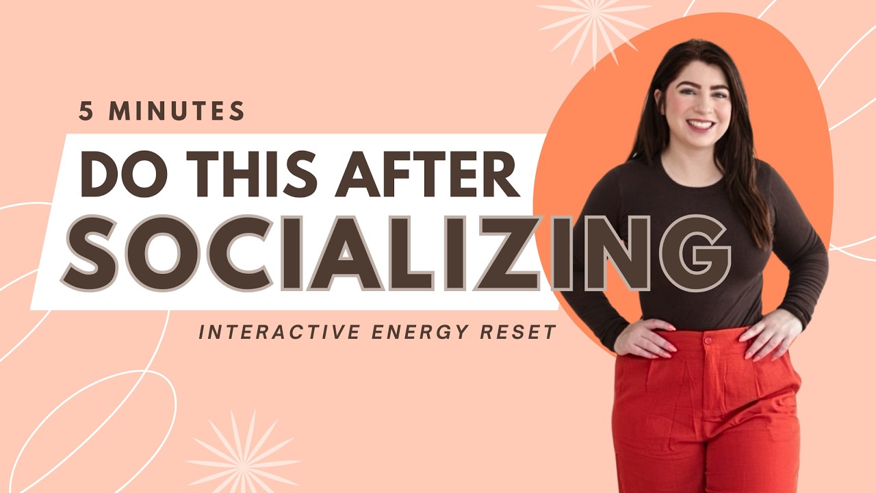 Energy Reset After Socializing (do this after being around people) | Therapist Christina