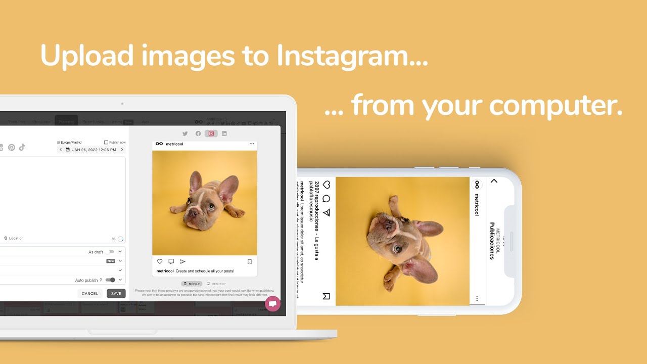How to upload photos to Instagram from PC